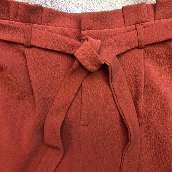 Tie-front Paperbag Waist Trouser Pants - Picture 6 of 9